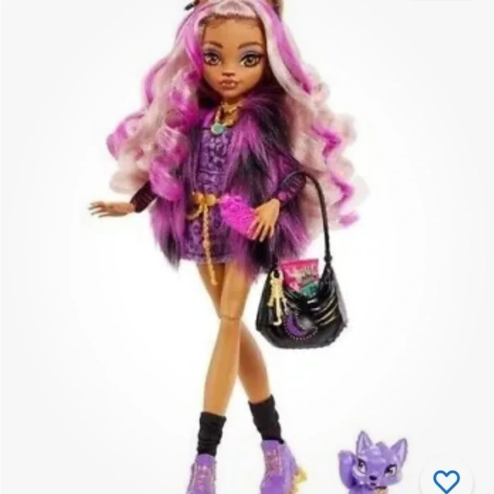 Monster High Clawdeen Wolf Fashion Doll & Pet Crescent New 2022